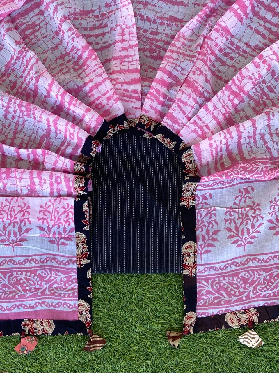 Black Kantha Suit with Sangeneri Duppatta