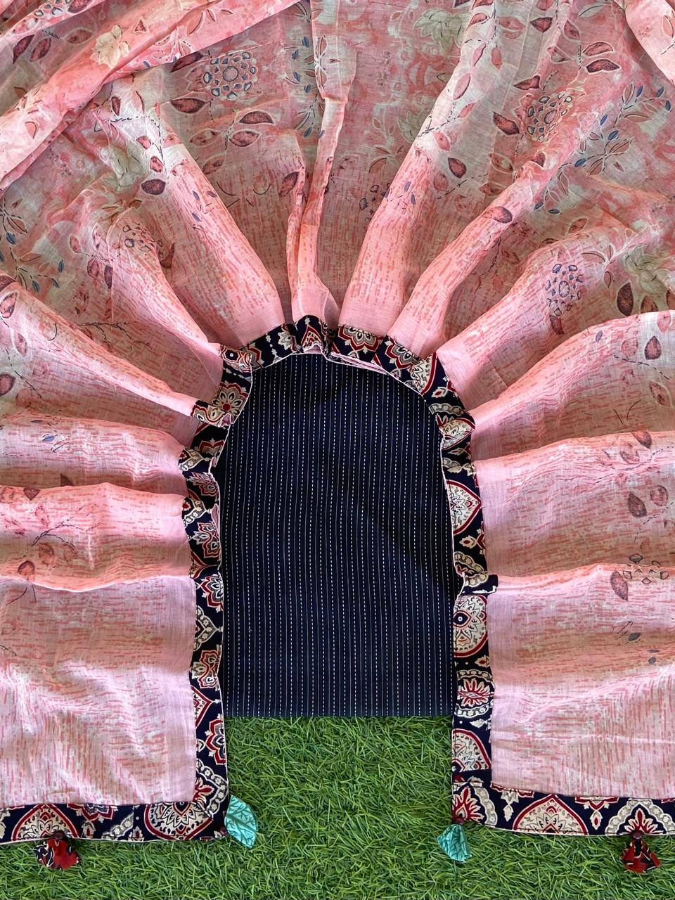 Black Kantha Suit with Sangeneri Duppatta