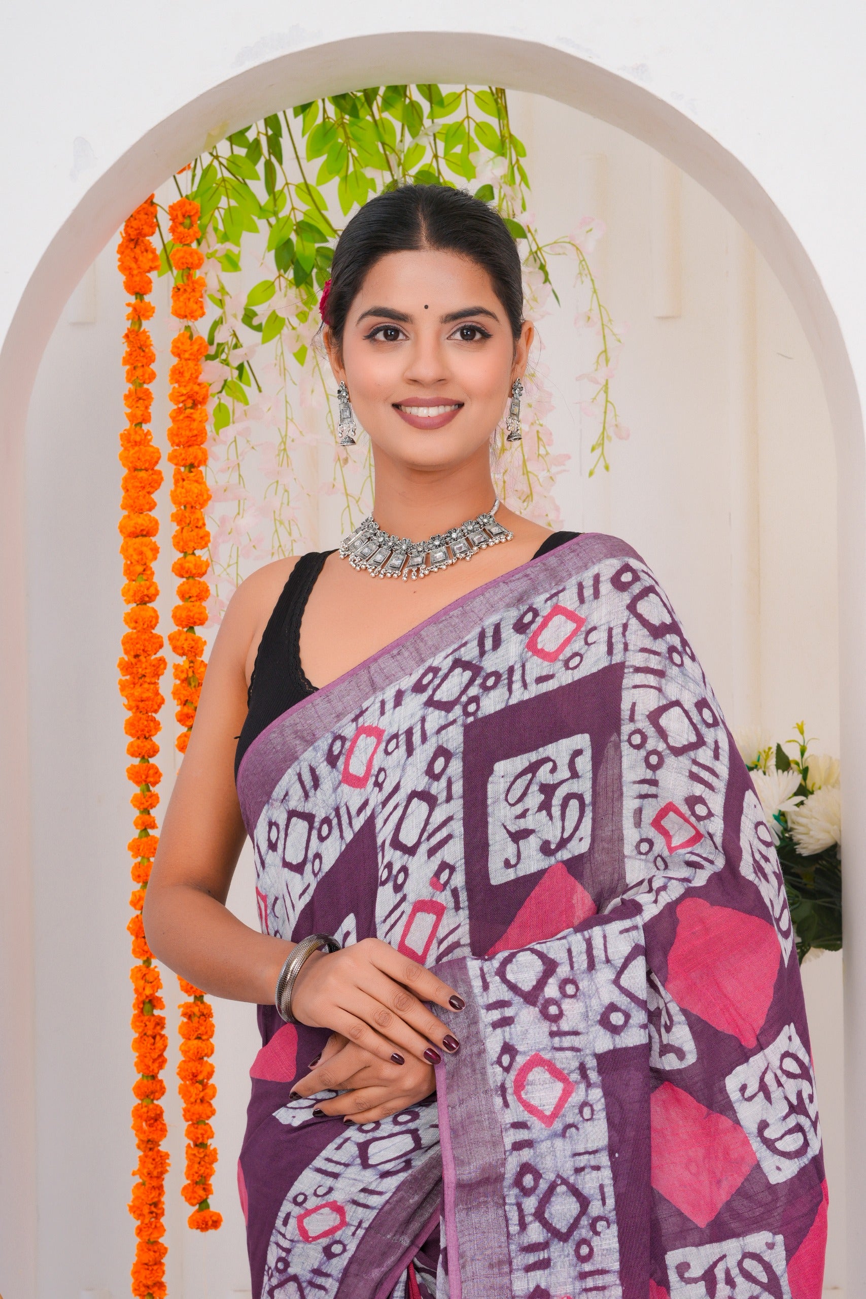 Cotton Linen Saree