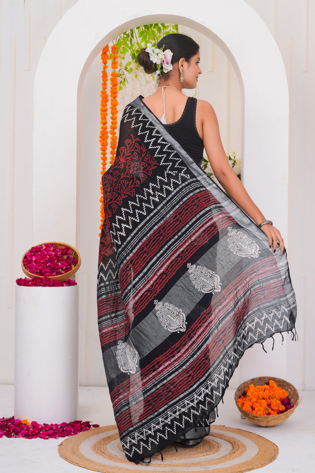 Cotton Linen Saree