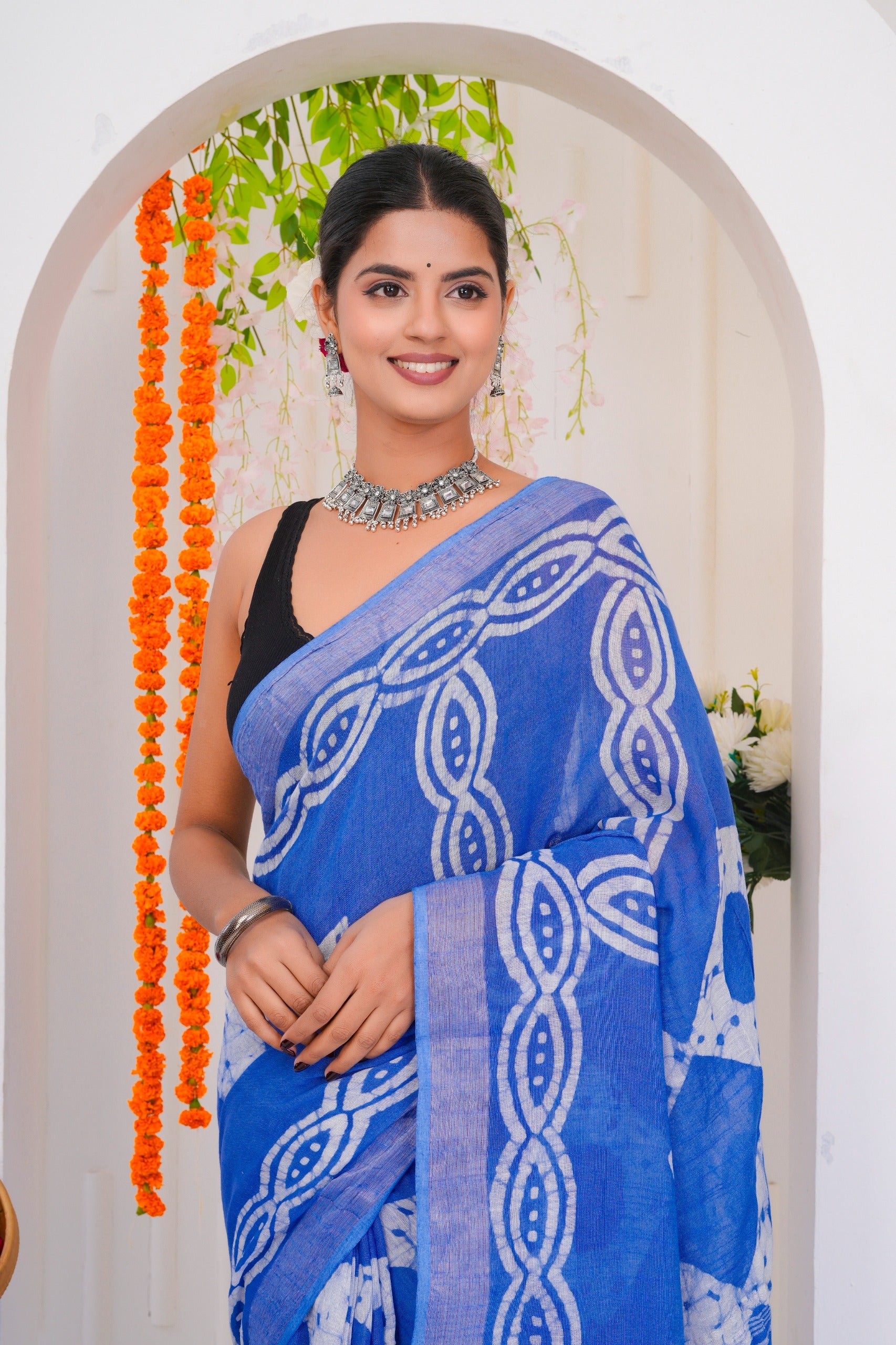 Cotton Linen Saree