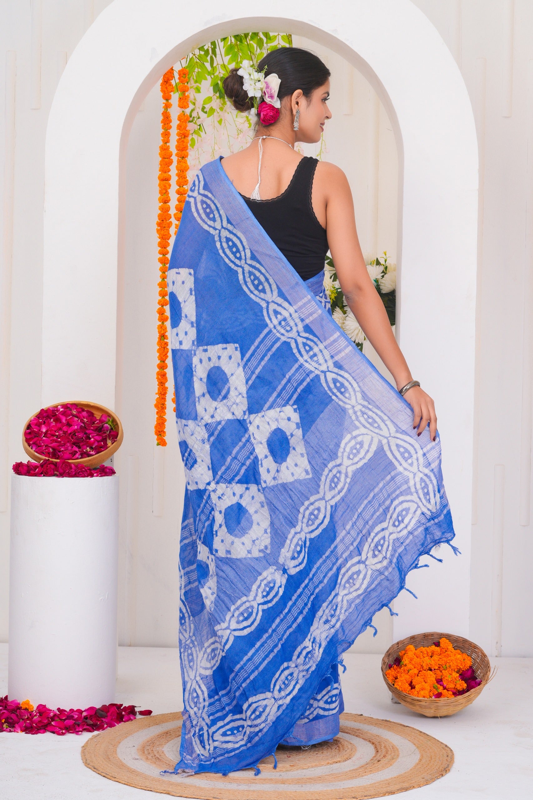 Cotton Linen Saree
