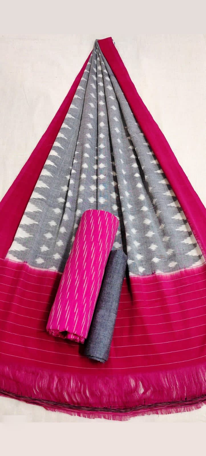 Ikkat Weaved Cotton Suit