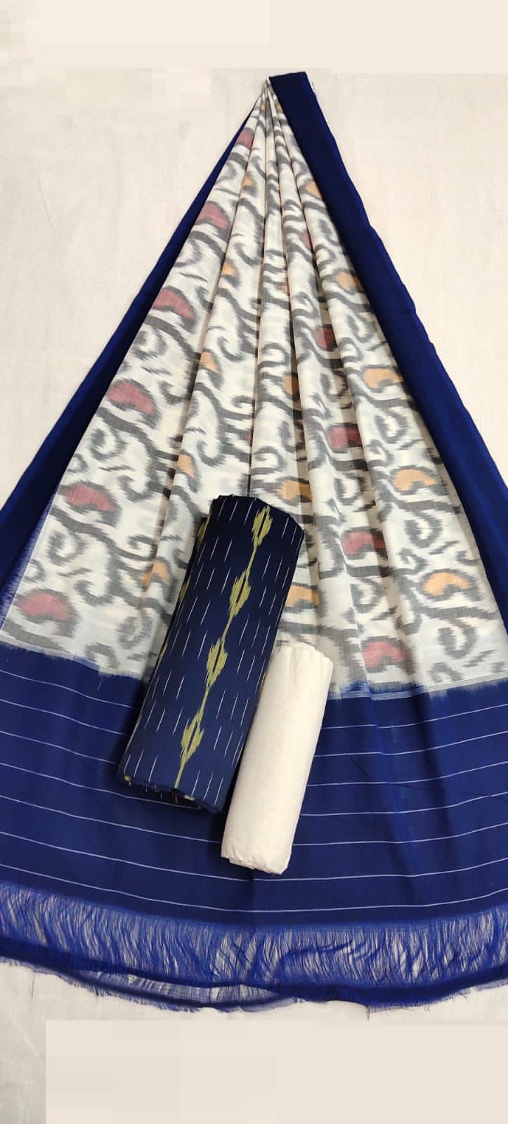 Ikkat Weaved Cotton Suit