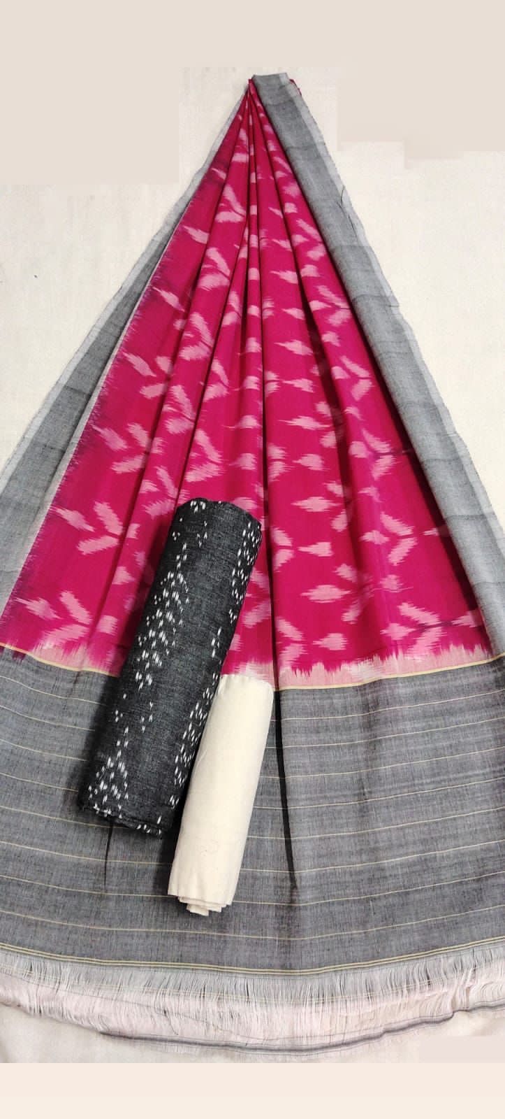 Ikkat Weaved Cotton Suit