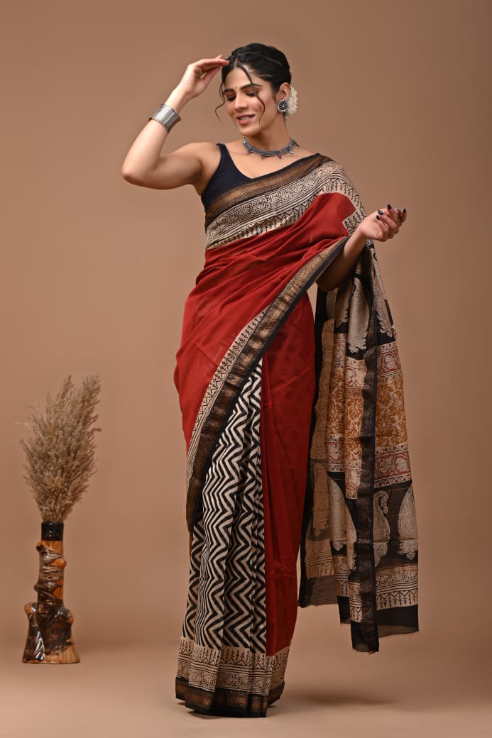 Maheshwari Silk Saree