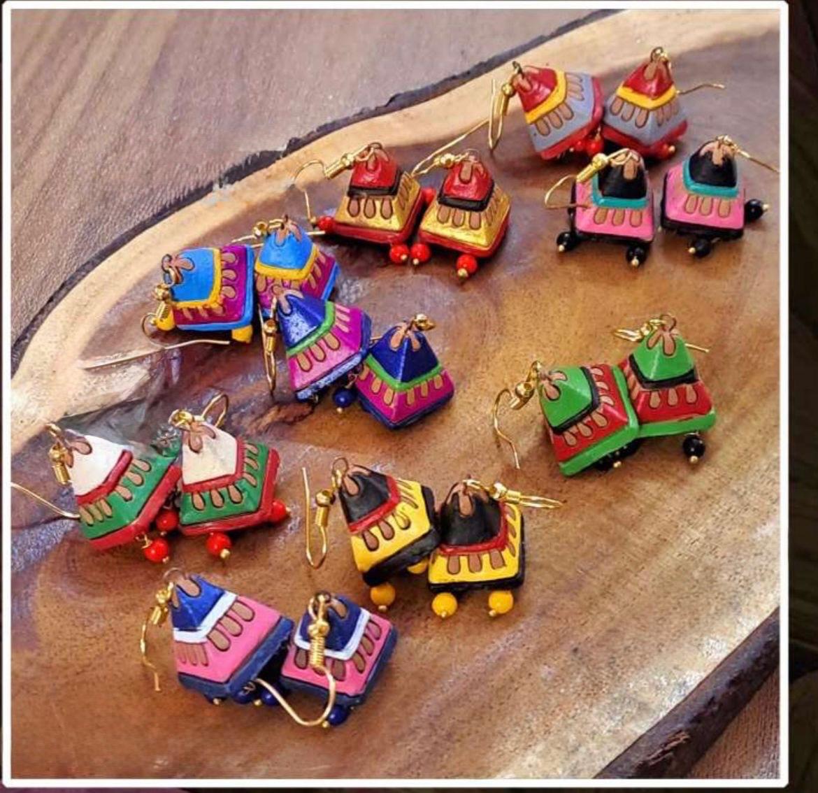 IMG TERRACOTTA CONE SHAPED EARRINGS